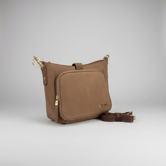 Montana West Dark Khaki Genuine Leather Hobo Bag