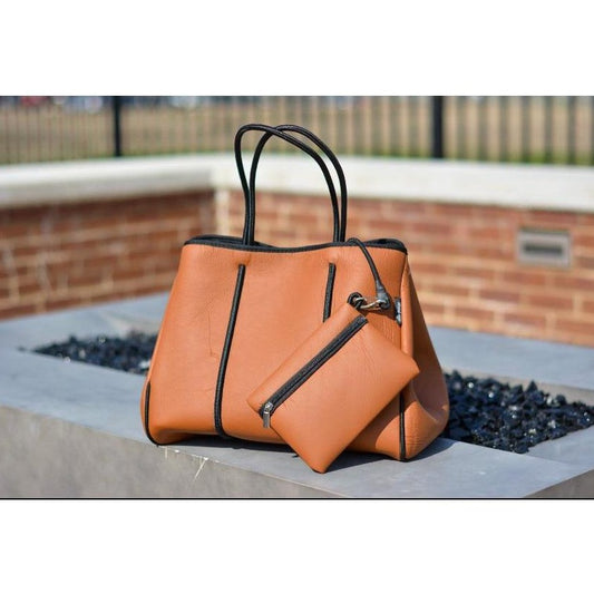 Kennedy soft brown leather tote with matching bag