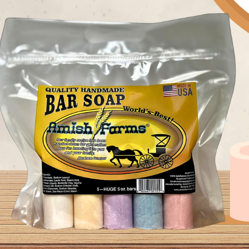 Amish Farms Soap 5-Bar Bag - Random Color Bars + Fragrance – Greenbrier ...