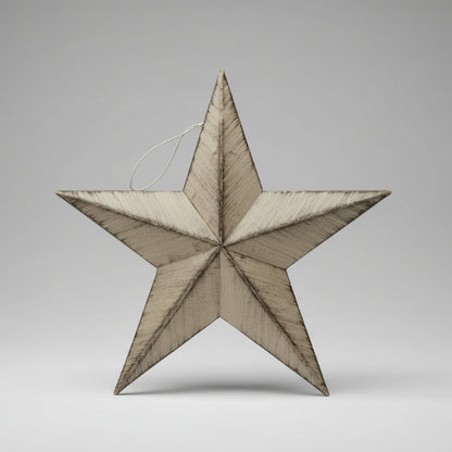 Decorative star-shaped object on a plain background