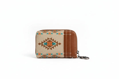 Small pouch with tribal pattern on a white background