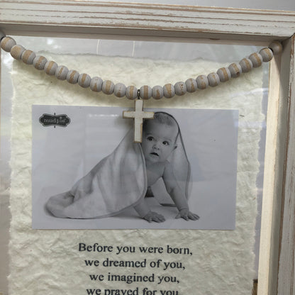 close up of before you were born picture frame for baby