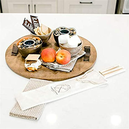 20 inch mango wood serving board for smores and snacks 