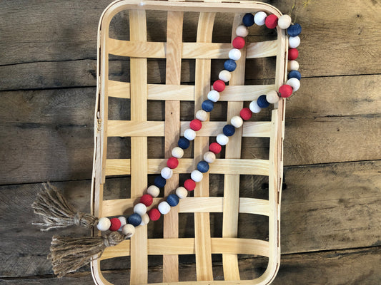 Patriotic Wood Bead Garland