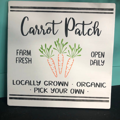 Carrot Patch Sign- Spring Easter Home Decor