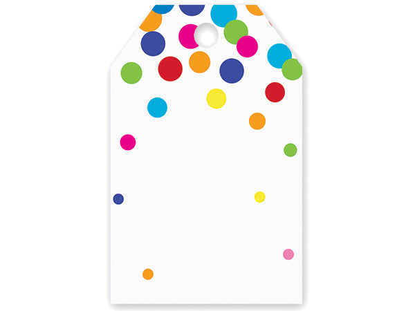 Rainbow confetti name tag